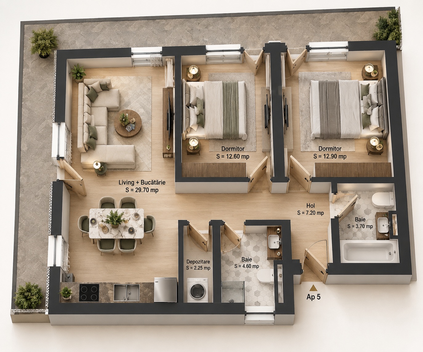 Apartament 3 camere Magnolia
                    Paulesti